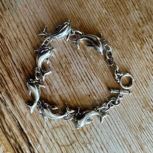 Silver Dolphin Charm Bracelet